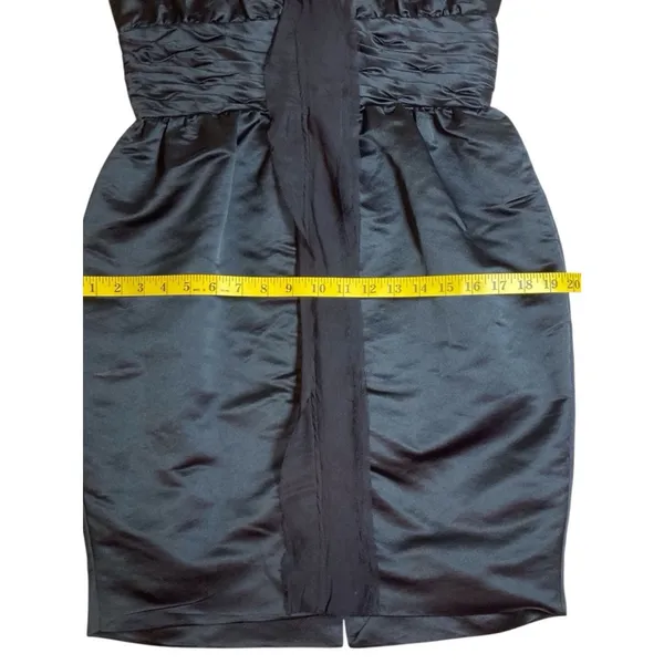 Castle Starr Elegant Black Silk V-Neck Mini Little Black Dress Size 6 EUC - Image 9