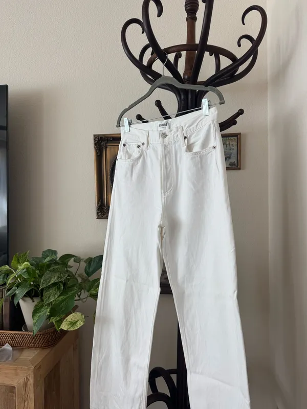 AGOLDE Low Slung Baggy Jeans White - Image 2