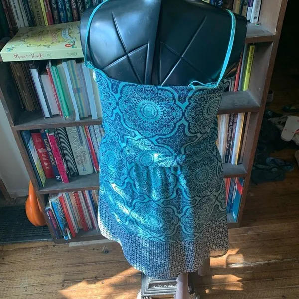 Pixley Stitchfix blue and green boho vacationcore M mini sundress Blue Size M - Image 2