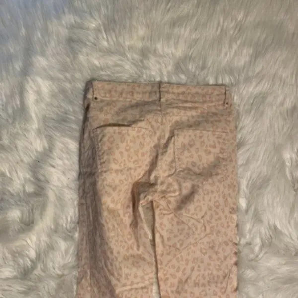 H&M Women's Size 6 Skinny Jeans Light Pink Animal Print Cheetah‎ Print Cotton - Image 6