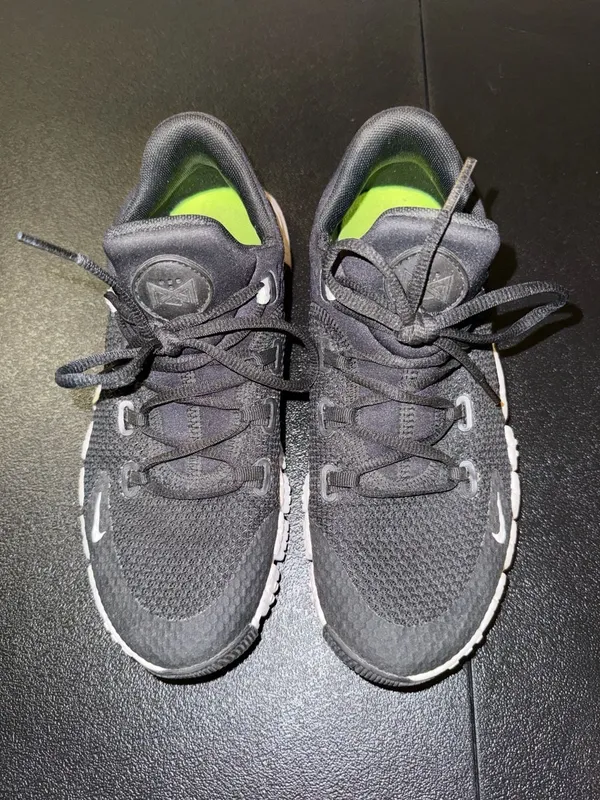 Nike Free Metcon 4 Training Shoes Black White Volt Women's Size 8.5 - Image 2