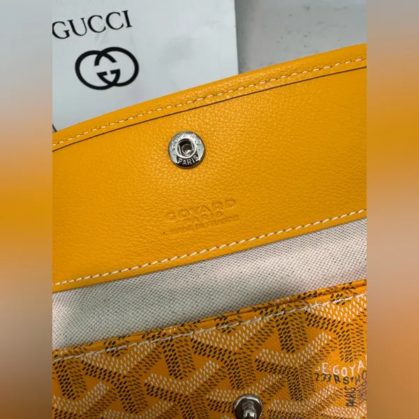 SOLD LOCALLY 🙌✨Goyard Orange/yellow Goyardine pouch Patterned Wallet - Image 9