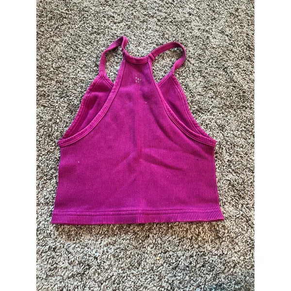 Free‎ People Movement Happiness Runs Crop Tank Magenta Purple Ribbed XS/S - Image 5