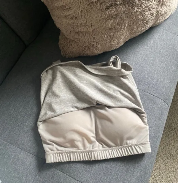 Workout top with built in bra Gray Size XS - Image 4