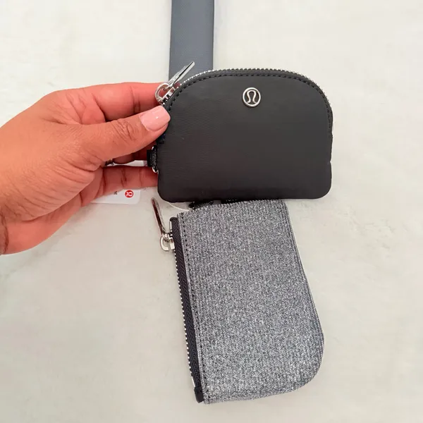 Lululemon Wristlet Dual Pouch Silver/Dark Gray  - Image 6