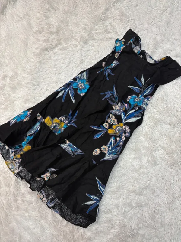 Free People Summer in Tulum linen floral Mini Dress small - Image 3