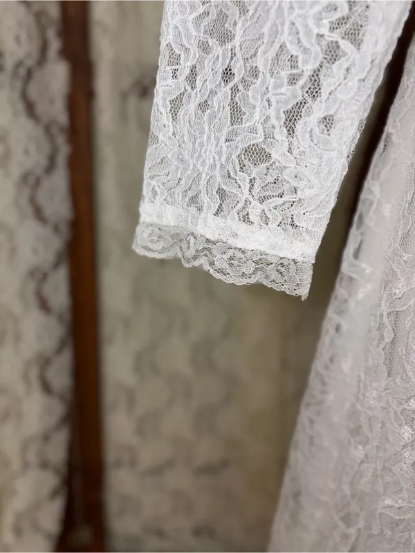 Beautiful Vintage 90s Western Collection Tea Length Wedding Dress - Image 5