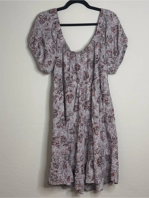 Maurices XXL Purple Floral Babydoll Dress Boho - Image 3