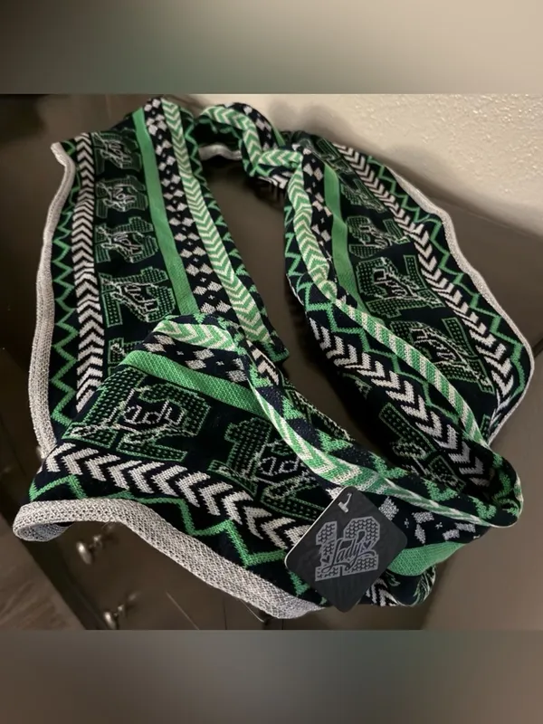 Seattle Seahawks Infinity Scarf Green Black Knit NFL Fan Gear - Image 2