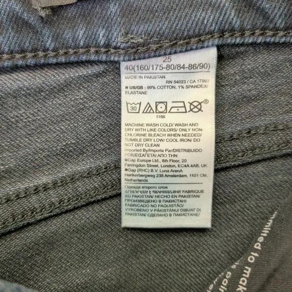 Banana Republic High-Rise Straight Jeans Dark Wash Raw Hem Button Fly‎ 442797 25 - Image 5