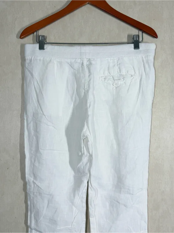Standard James Perse Women’s 100% Linen Pants Drawstring Minimalist White 2/US 6 - Image 5