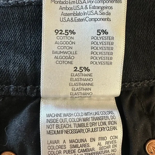 27 MOTHER The Insider Crop Step Fray Jeans black 26" inseam slight bootcut denim - Image 5