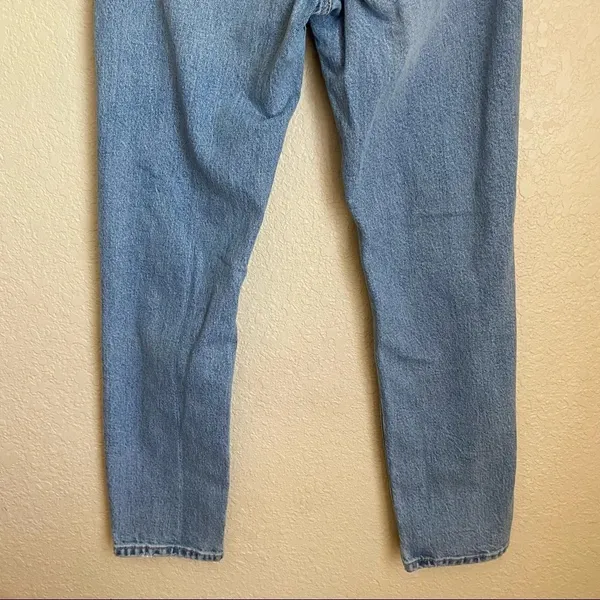 Zara Light Wash High Rise Skinny Distressed Jeans‎ relaxed size 2 - Image 7