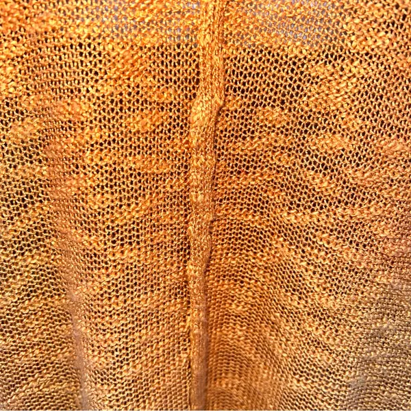 Mittoshop Rust Loose Texture Long Sleeve knit Top/Sweater in Pumpkin-Size L - Image 5
