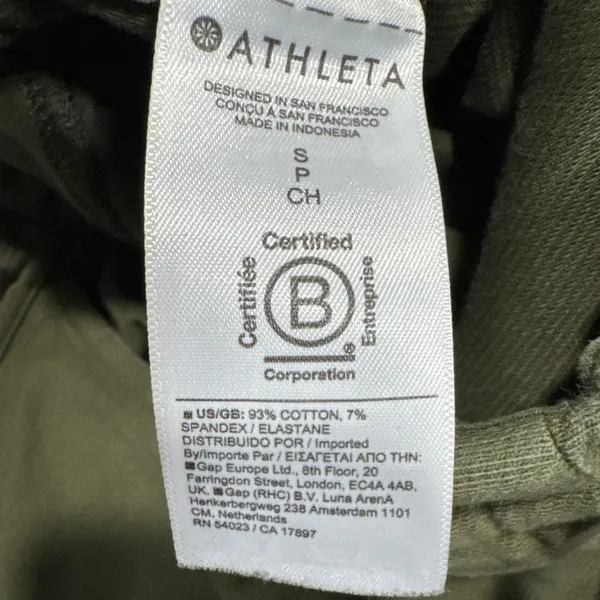 Althleta Farallon Pants Aspen Olive Drawstring Straight Leg Pockets Womens Small - Image 4