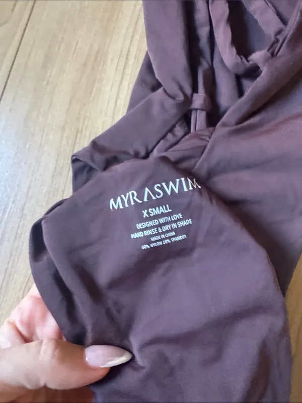 Myra Swim One Piece Brown Size XS - Image 4
