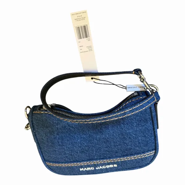 NWT Marc Jacobs Mini Drifter Denim Baguette Convertible Shoulder Bag Blue Y2K - Image 14