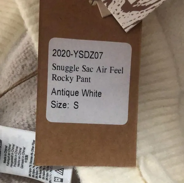 Snuggle Sac Size S Air Feel Rocky Pant in Antique White - Image 8