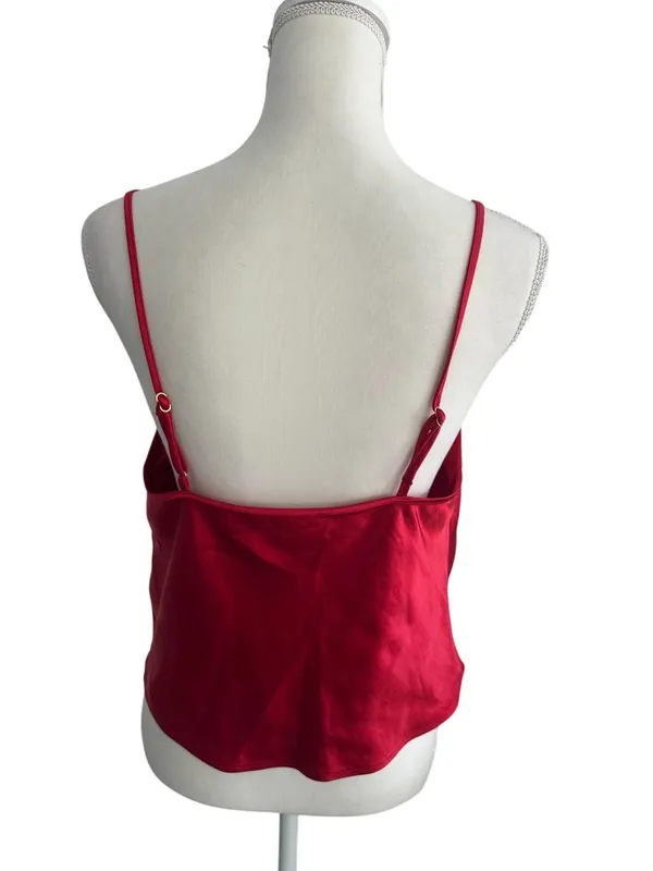 LOVERS AND FRIENDS Red Draped Tank Top Blouse Size Medium - Image 8