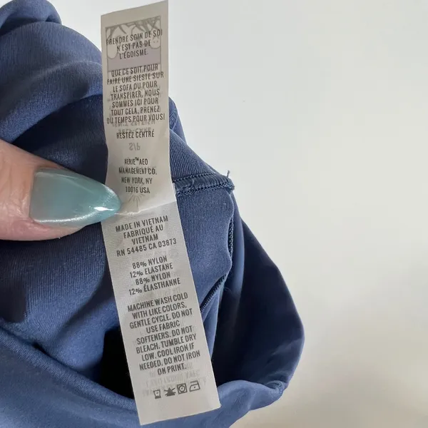 OFFLINE by Aerie Real Me High Waisted Joggers Blue Small‎ Pockets Activewear - Image 10