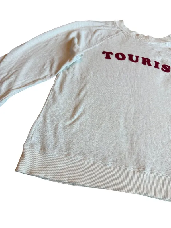 Wildfox Tourist Pullover Sweatshirt Sweater Vacation Travel Layering Size Medium - Image 6