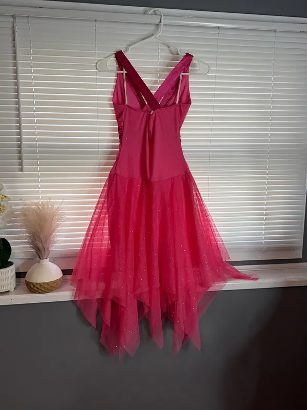Hot Pink Tulle Coquette Dress | Fairycore Princess Prom Dress XS/S Petite - Image 5