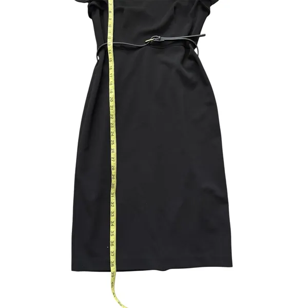 Calvin Klein Black Dress Women's Size 6 Cap Sleeves Empire Waist Gold Zip‎ Back - Image 13