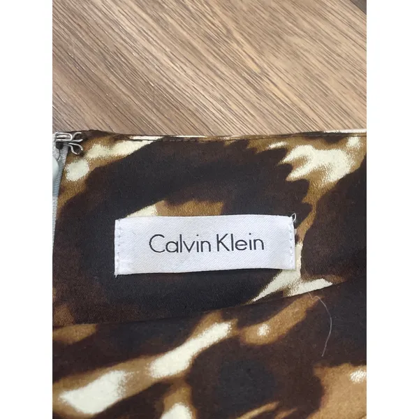 Calvin Klein Animal Print Sheath Dress Size M Sleeveless - Image 5