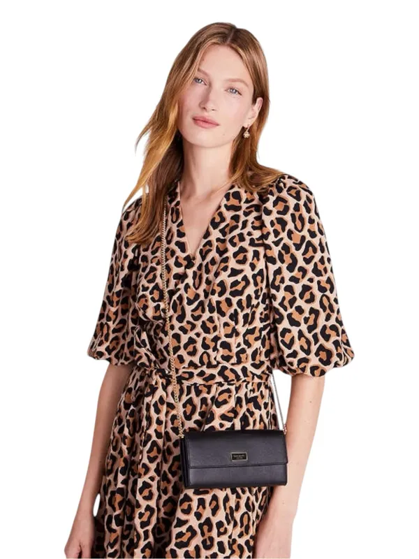 Kate Spade Black Leather Flap Crossbody Bag Katy Wallet $248 Retail NWT - Image 3
