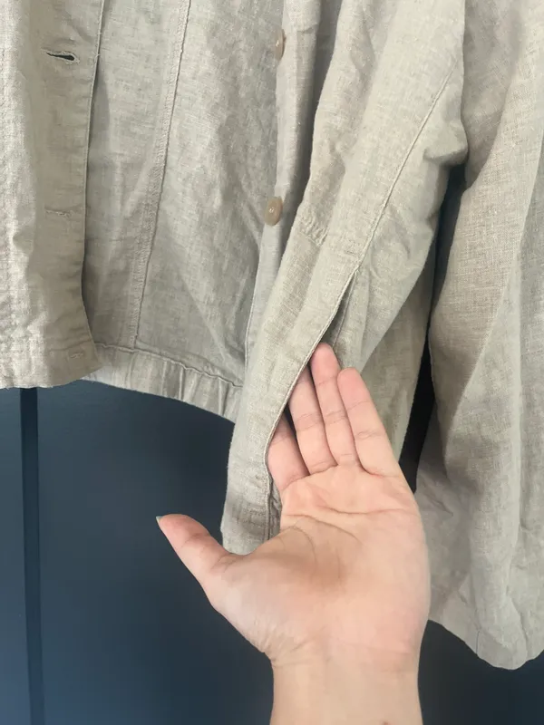 Vintage Linen Button Down Size L - Image 3