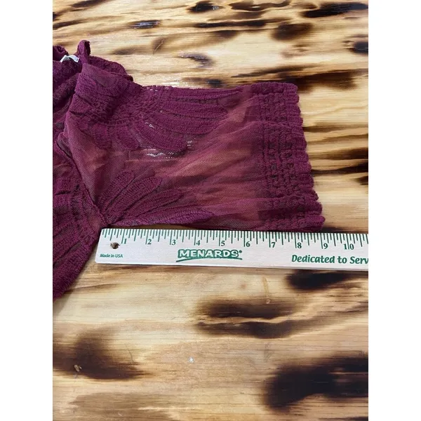 Everleigh Size M Burgundy Red Lace Open Front Duster Bohemian Peasant Formal‎ - Image 5