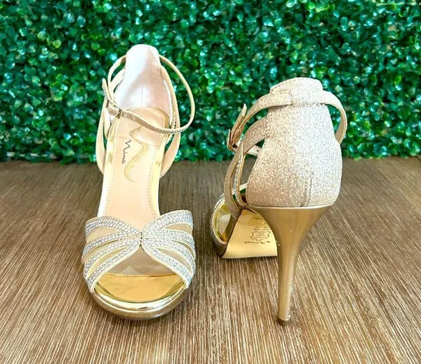 Mina Women’s Size 9 Chic Gold Heels – New with Minor Scuffs from Try-On Formal - Image 6