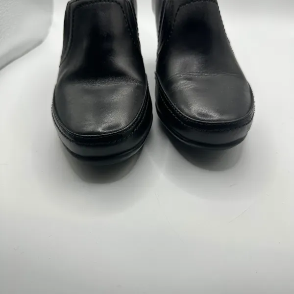 Clarks Bendables 65839 Black Leather Block Heel Shooties Womens 7.5 M - Image 3
