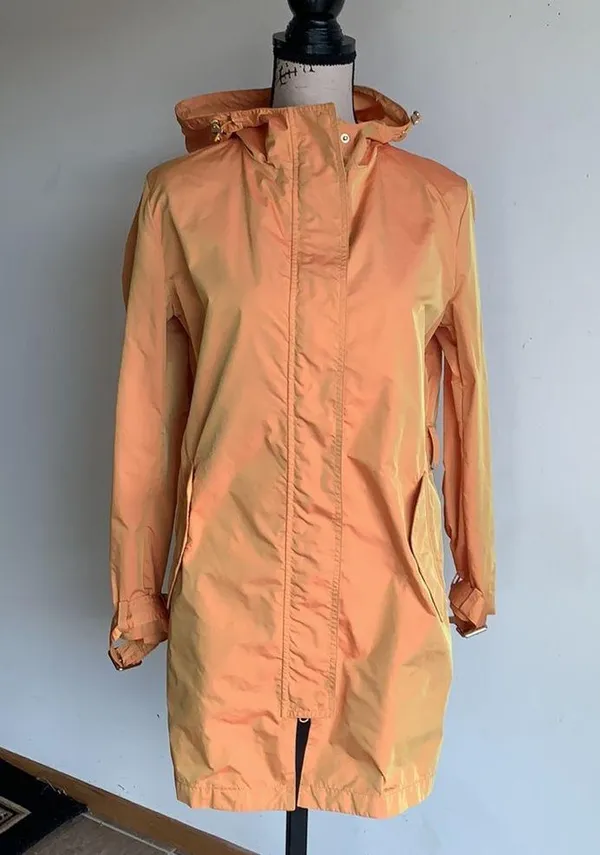 Gimo’s Coated Yellow Parka Jacket Size M - Image 2