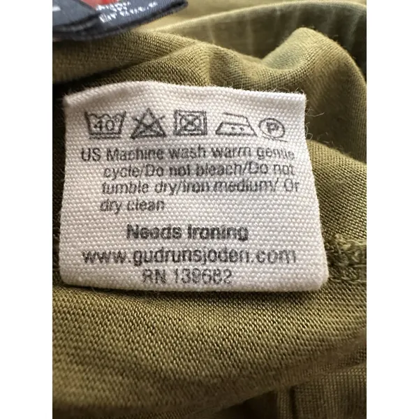 Gudrun Sjoden Green Stretchy‎ Crop Wide Leg Pants XL Modal Boho Lagenlook #W1-9 - Image 8