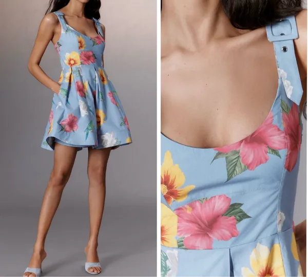 Anthropologie Maeve Scoop-Neck Printed Mini Dress, Size XXS - Image 2