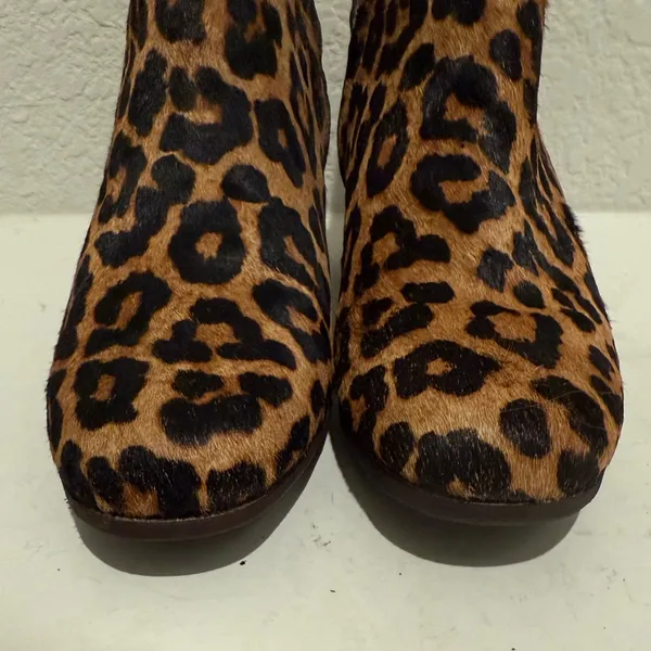 Sam Edelman Edith Leopard Print Bootie Ankle Boots Size 6 Block Heel - Image 5