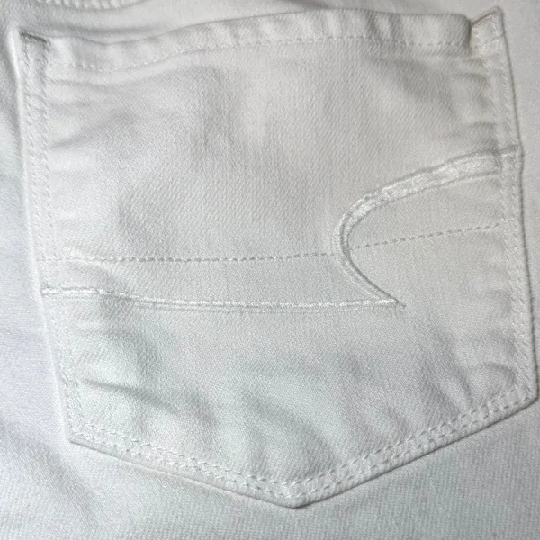 American Eagle Womens Size 14 White Jeans Stretch Straight Leg Denim Casual - Image 14