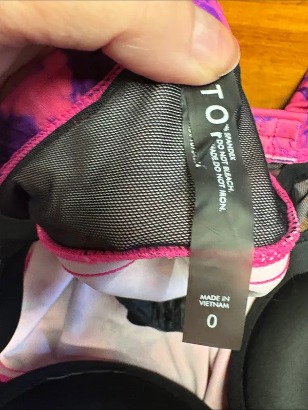 torrid Pink & Purple Tie-Dye Bandeau Swim Set - Image 3