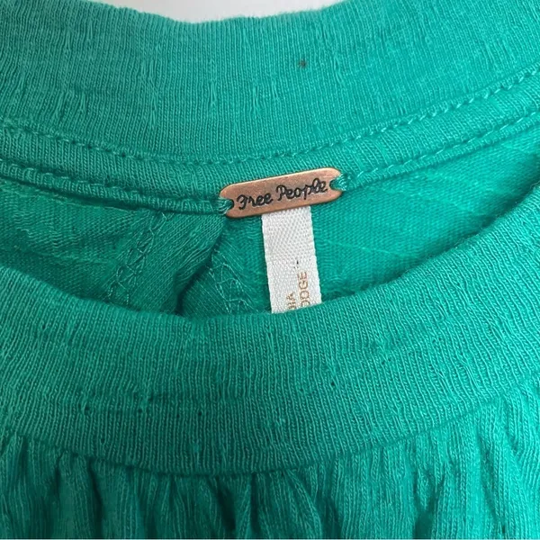 Free People green tank‎ tunic high neck size small oversized - Image 4