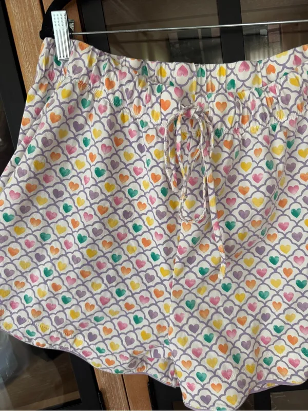 Roller Rabbit pajamas rainbow disco hearts shorts target collab cotton scalloped - Image 6
