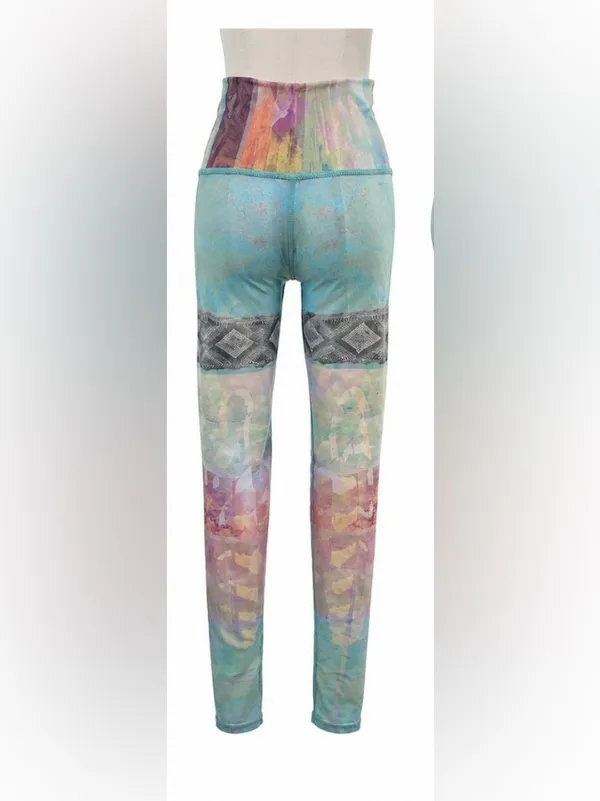 Teeki Tarot Magic Hot Pant Leggings Small Abstract Eco Lux Yoga Athleisure - Image 2