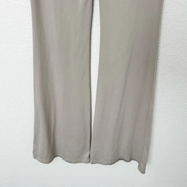 [TRESSER] Tan Criss Cross Tie Waist Ruched Low Rise Flare Leg Pants Size Small S - Image 9