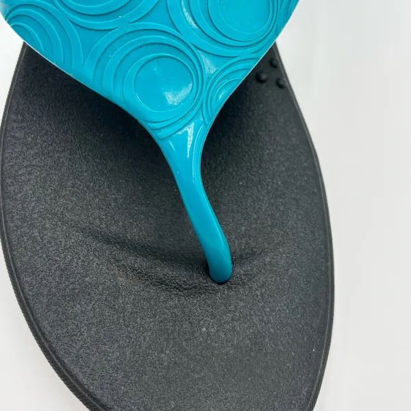 NEW Okabashi Womens ML 8/9 Flip Flop Thongs Sandal Blue Arch Support Made in USA - Image 7