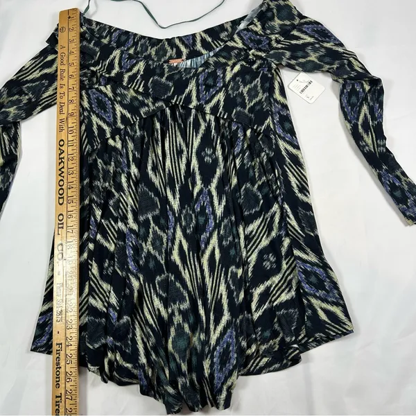 NWT Free People Arcadia Tribal Print Tunic Top Women's Size Small - Image 4