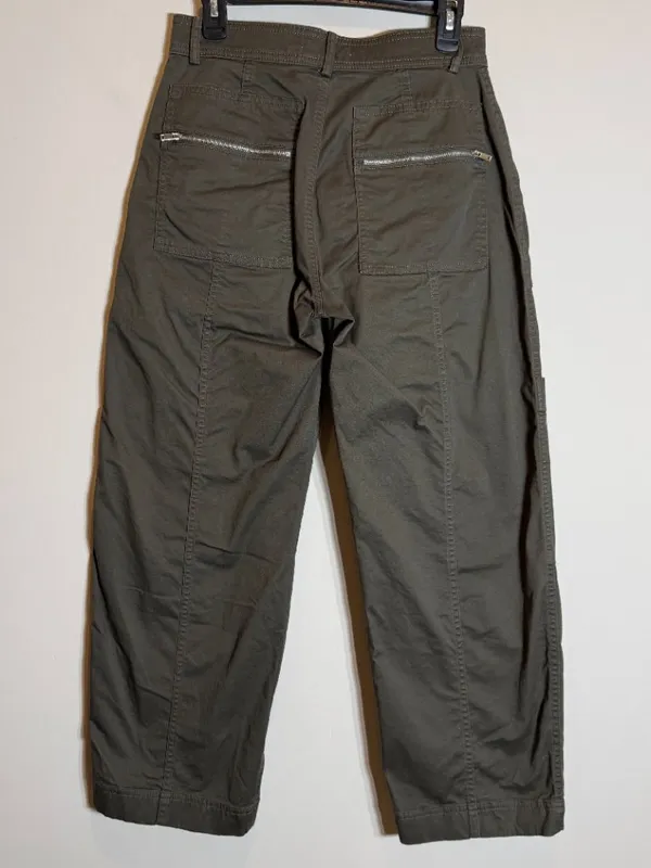 Abercrombie & Fitch Mid-Rise Barrel Utility Pant Women's 27 4 Short Brown NWOT - Image 8