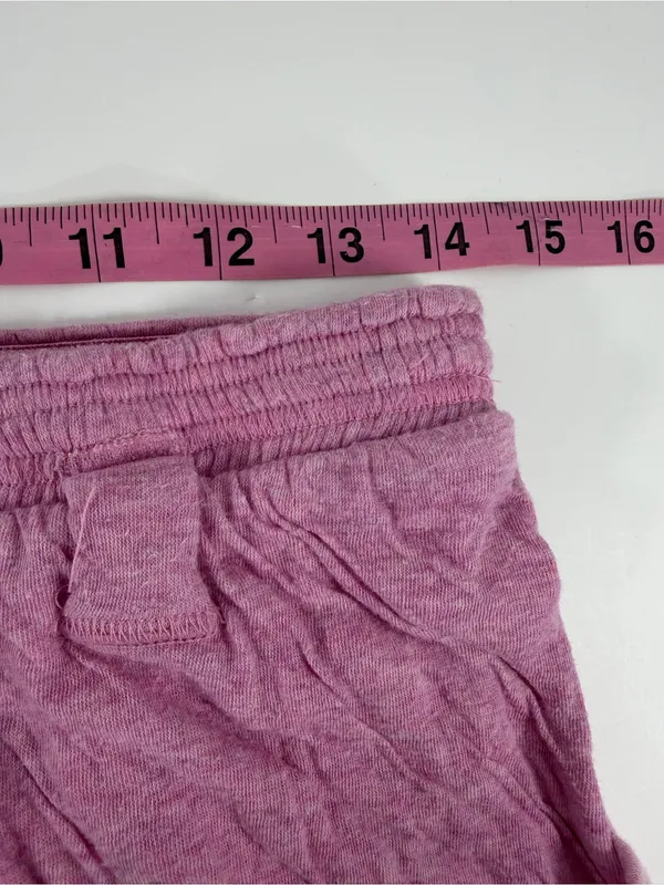 Free People Pink Crinkle Knit Cropped Harem Pants Raw Seam Pockets M - Image 4