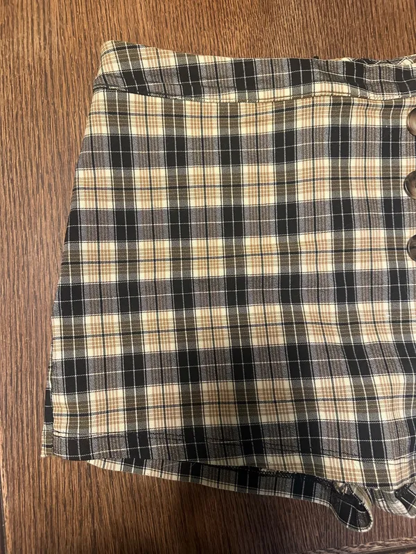 Altar’d State Brown Plaid Fall Skort | Size Small - Image 3