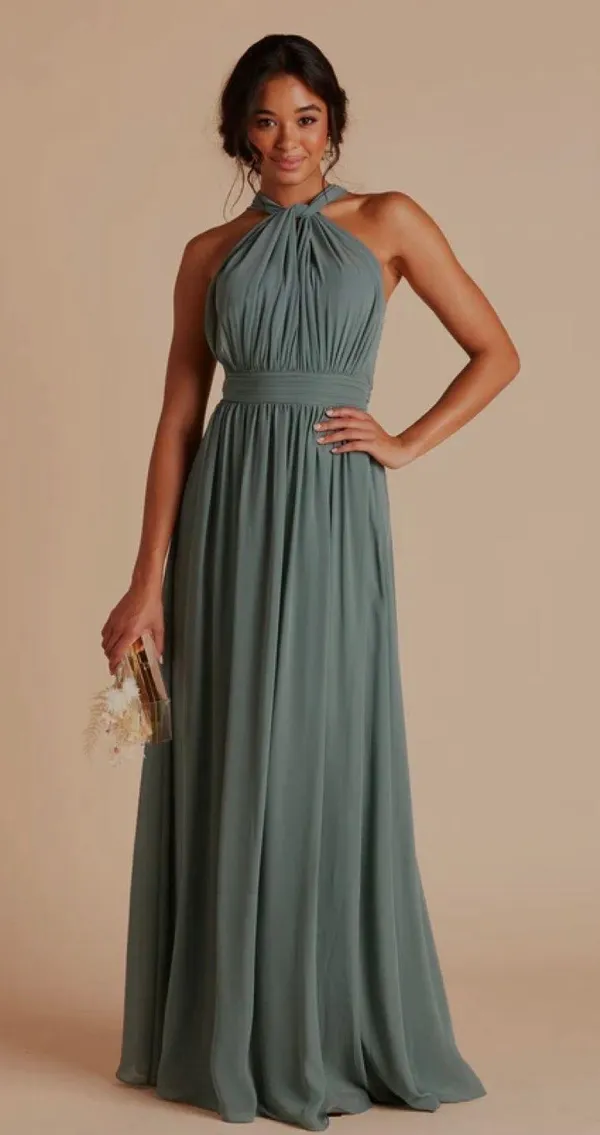 Birdy Grey Convertible Bridesmaid Dress Grace Chiffon Sea Glass - Image 6