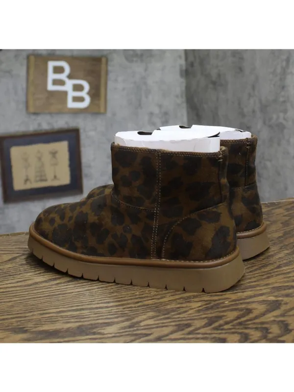 NEW Universal Thread Womens May Faux Microsuede Boots 94642660 Leopard Brown 7M - Image 3